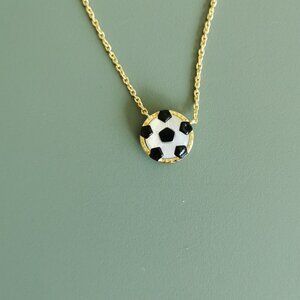 Kendra Scott Soccer Gold Ivory Mother-of-Pearl Short Necklace. NEW